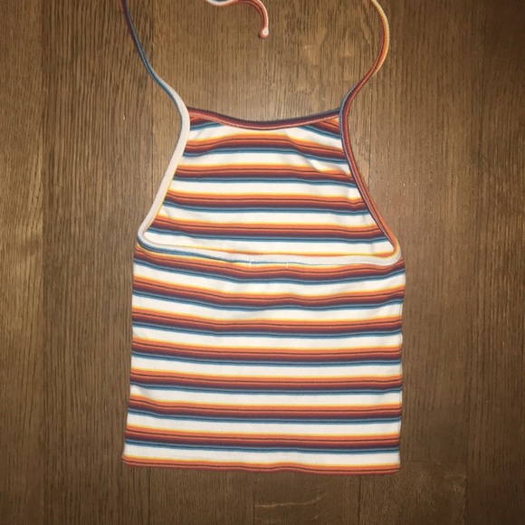 rainbow striped halter top from Brandy Melville - Picture 2 of 4